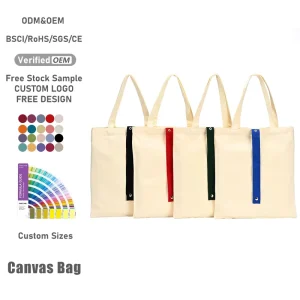 Customized Canvas Bag Foldable Storage Reusable Eco friendly Shopping Bag Foldable Tote Bag
