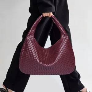Customized Design Luxury Bags Soft PU Leather Ladies Woven Purse Dumpling Pouch Bag Shoulder Handbag Women Bag