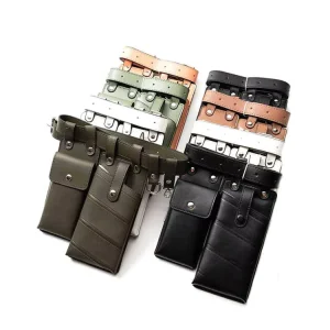 Customized Durable PU Belt With Two Bags