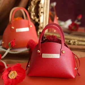 Customized Durable Waterproof PU Leather Fashion Tote Bag for Art Gift and Jewelry Storage
