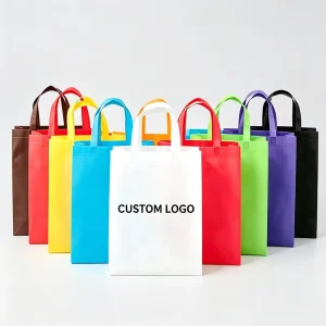 Customized Eco Friendly Colorful PP Non Woven Tote Carrier Heavy Duty Grocery Shopping Bags for Retail Promotion Event