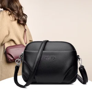 Customized Elegant Color Pu Leather Female Cross Body Satchel Trendy Shoulder Sling Bag Messenger Bags