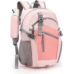 Customized High Quality Waterproof Polyester Outdoor Small Hiking Travel Backpack Lightweight Comfortable With Mobile Phone Bag
