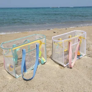 Customized Large Hand Bags Personalized Ladies Tote Bag Clear Beach Bag