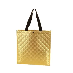 Customized Laser Eco-Friendly Non-woven Fabric Silk Screen Printed Three-layer Composite Quilted Promotional Shopping Tote Bag