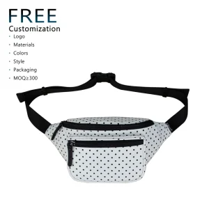 Customized Letter Design Fanny Pack Waist Chest Belt Bag Large Capacity Sling Crossbody Bag Zipper Polyester