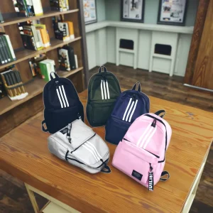 Customized Lightweight Korean Style Student Backpack Simple Fashionable Casual College Middle School Style Zipper Nylon Bag