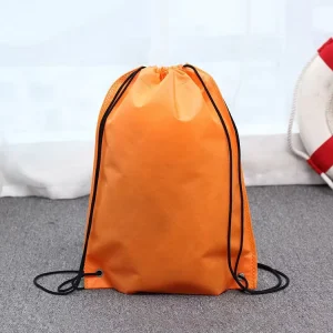 Customized Logo 210D Polyester Drawstring Backpack Promotional Reusable Shopping Bags