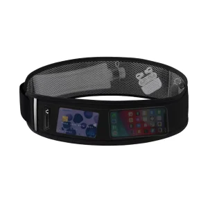 Customized Logo Fitness Outdoor Sport Elastic Flip Running Belt Waist Pack Bag Race Running Belt for Marathon