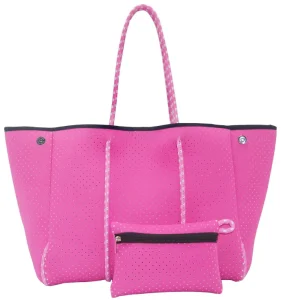 Customized Logo Pattern Colors Available Summer Beach Perforated Neoprene Tote Bag Custom Print
