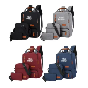 Customized Logo Waterproof Backpack Crossbody Pouch Combo with USB Charging Port for Digital Onboarding Kit