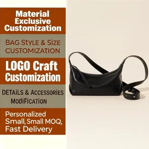 Customized New Genuine Leather Dumpling Bag Fashionable Design Underarm Bag High-end Feel Retro Single Shoulder Crossbody Bag