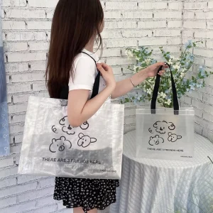 Customized Reusable Foldable Laminated PP Polypropylene Woven Pack Sack Shopping Bag Print Woven Tote Bag with Handle
