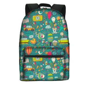 Customized Student Backpack Unisex Casual Style with Fashion Print Design