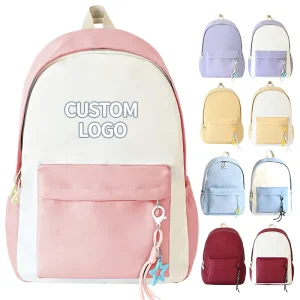 Customized Student Leisure Travel Backpack Waterproof Nylon High Quality Fabric Unisex School Bag 20-36L Capacity Fashion