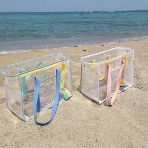 Customized Tote Bags for Women Transparent Waterproof Beautiful Pvc Tote Bag