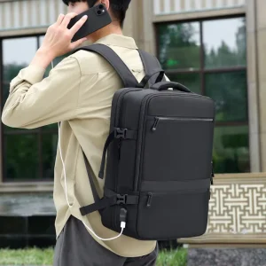 Customized Unisex College Business Laptop Backpack Oxford Polyester Zipper Closure Usb Anti Theft Waterproof Large