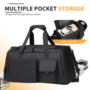 Customized Waterproof Large Capacity Travel Bag with Shoes Compartment