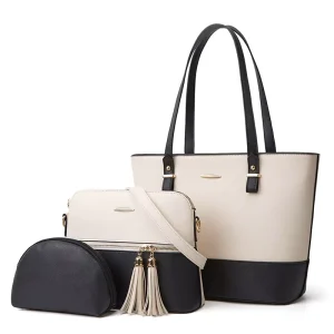 Customized Women’s Bag Custom Satchel Shoulder Leather Bag Cross Body Large Bag Multi Piece Set