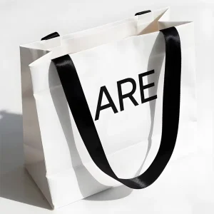 Customized logo Design Luxury Paper Bag Gift Packaging Bag Shopping Paper Bag with Ribbon Handle