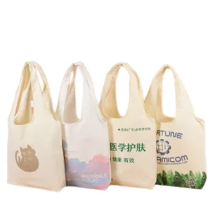 Customized logo Image Printable Shipping Eco Friendly Recycled Canvas Tote Bag for Travel Women’s Reusable Shopping Bag
