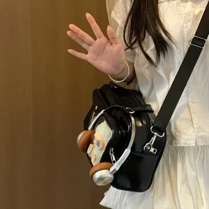 Cute Anime Crossbody Bag for Women Large Capacity Purse for School Cosplay Daily Use Durable Trendy