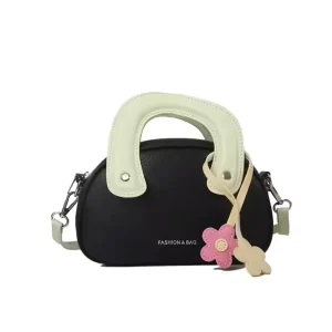 Cute Candy Women’s Vintage Fashion Small Tote Bag Single Strap Zip Closure Lightweight Portable Handbag