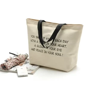 Cute Promotional Bread Cotton Canvas Shopping Tote Bag