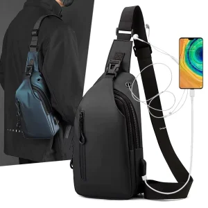 DICHOS Mens Premium Messenger Luxury Men’s Anti splashing Satchel Shoulder Bag Usb Charging Designer Bag