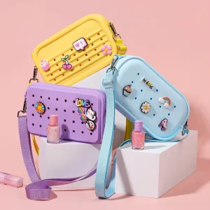 DIY Charm Design Adjustable Shoulder Strap Underarm Shoulder Bag Reusable Silicone Crossbody Shoulder Bag Set