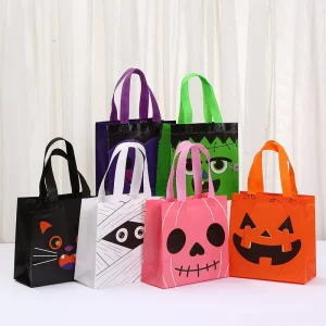 DLBZ Fashionable Halloween Style Monster Pattern Durable Eco friendly Customized Non Woven Shopping Tote Handbag for Party