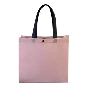 DLBZ Minimalist Custom Printed Blank Non Woven Tote Bag with Button Reusable Boutique Packaging Bag for Retail Shop