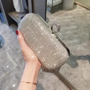 Dance Wedding Party Prom Women’s Sparkling Fancy Party Clutch Purses Evening Bag Elegant Glitter Hand Bags