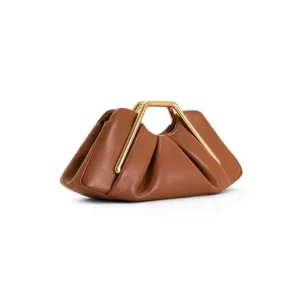 Designer Cloud Clutch Evening Bag for Women Soft Portable Metal Frame Large Capacity Clutch Clip Bag