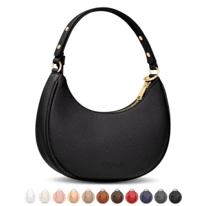 Designer Crescent Hobos Clutch Half Moon Shoulder Bag Women Underarm Purses PU Material Chain Zipper Closure