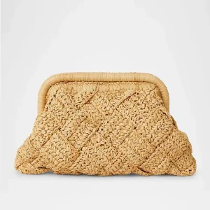 Designer Customized Photo Frame Crochet Clutch Bag Summer Party Ladies Gift Beach Woven Handmade Bag