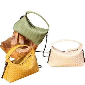 Designer Inspired Handbag Handcrafted Woven Hobo Large Tote Bag Women’s Soft Leather Underarm Shoulder Bag for Daily