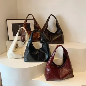 Designer Large Capacity PU Leather Underarm Hobo Bags for Women New Trend Shoulder Tote Purses and Handbags Female