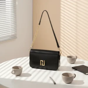 Designer Luxury Vintage Fashion Lady Genuine Leather Bucket Shoulder Handbag with Two Straps for Women Summer Waterproof