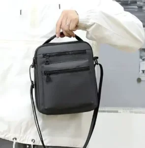 Designer PU Zipper Closure Summer Messenger Shoulder Crossbody Men’s Trendy Custom Bag