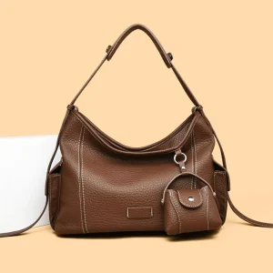 Designer Retro Fashion Lady’s High End Pu Single Shoulder Crossbody Bag New Niche Design All Match Large Capacity Zipper