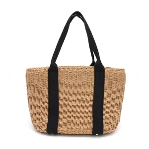 Designer Straw Bag Natural Straw Beach Bag Sustainable Straw Bags Tote Summer Beach
