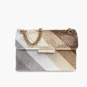Designer Women Fashion Cross Body Shoulder Handbag With Rhinestone Design Bags Purse