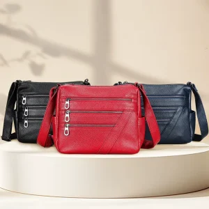 Designer Women Messenger Satchel Bags Large Capacity Genuine Leather Shoulder Bag Leather Crossbody Bag for Women