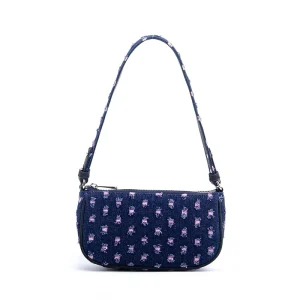 DesignerStyle Shoulder Bag with Distressed Denim and Frayed Detailing Customizable Handbag for Women OEM&ODM Services Available