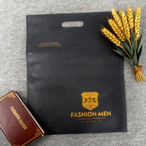 Die Cut Laminated Waterproof Nonwoven Reusable Clothing Shopping Tote Bag with Hand Length Handle Custom Logo