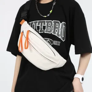 Direct Factory Crossbody Chest Bag Fanny Pack Nylon Zipper Bum Belt Custom Waist Bag