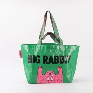 Double Handle Embroidered Logo Printed Laminated Custom Shopping PP Woven I Kea Bag