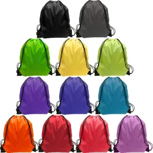 Drawstring Backpack Bag Sport Storage Polyester Cinch Gym Travel Sack Pack Sports Gym Travel Swimming Beach