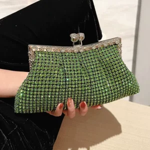 Dress Wedding Bride Handbag Shiny Design Party Lady Portable Purse Luxury Rhinestone Evening Clutch Bag Sac Tendance